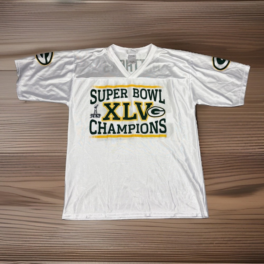 Green Bay Packer Superbowl XXLV Jersey Matthews M Large White Greenbay